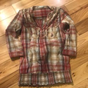 Plaid blouse